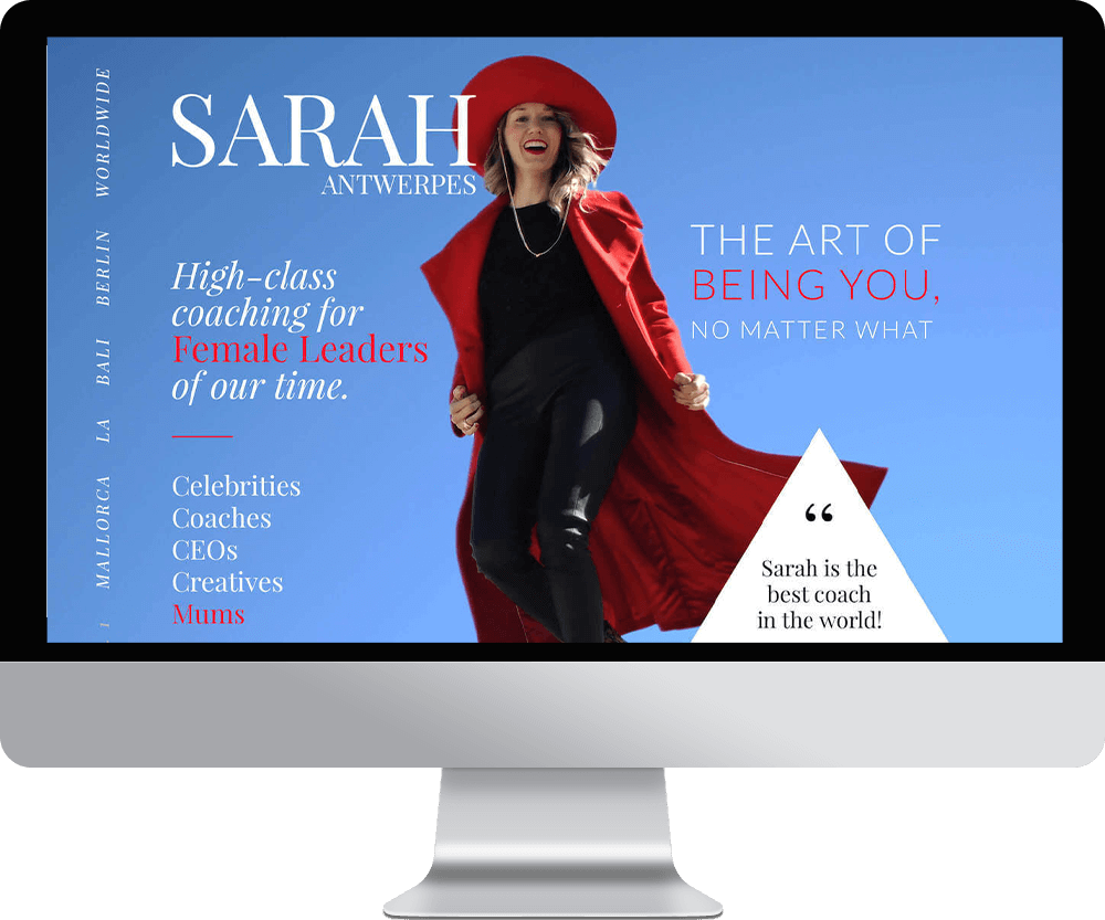 iMac psd mockup template website sarah