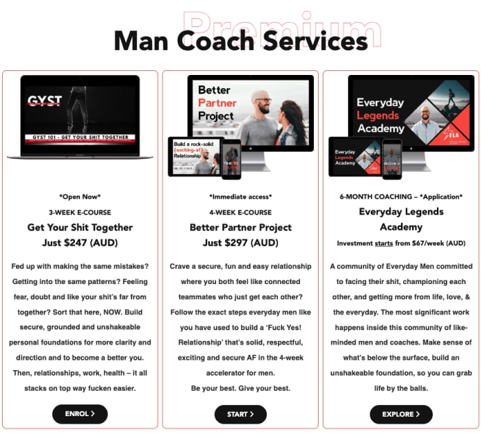 Coaching Packages for virtual coaching. Mike Campbell Man Coach