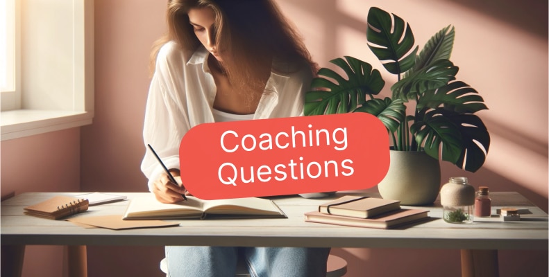 What coaching questions are important to ask in a session